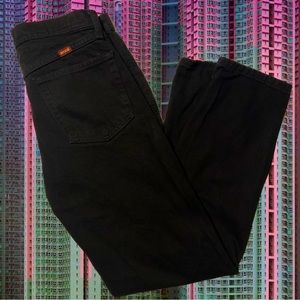 Vintage Black Rustler 32x32 Slim Straight-Leg Skater Jeans
